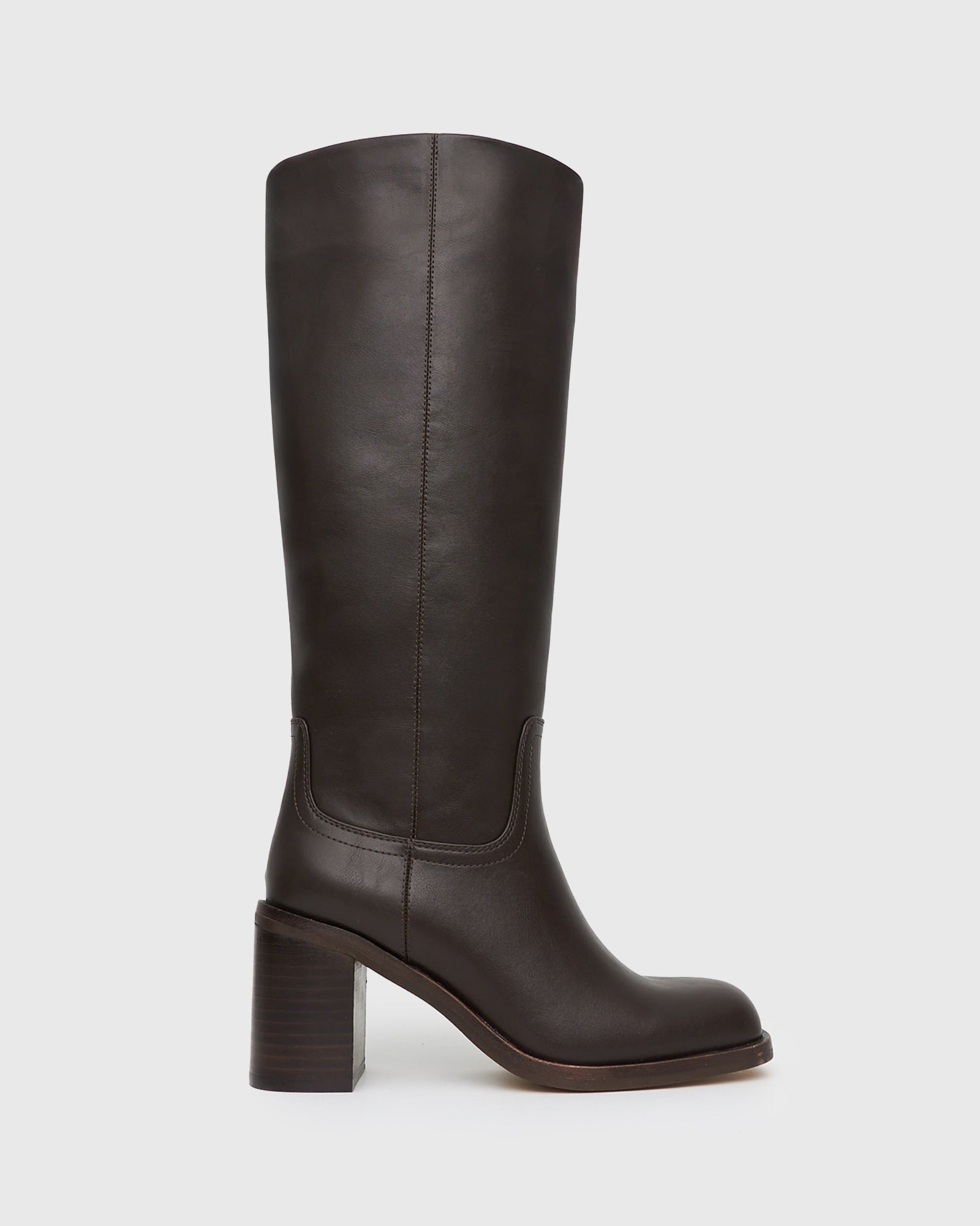 VALOUR Block Heel Knee High Boots