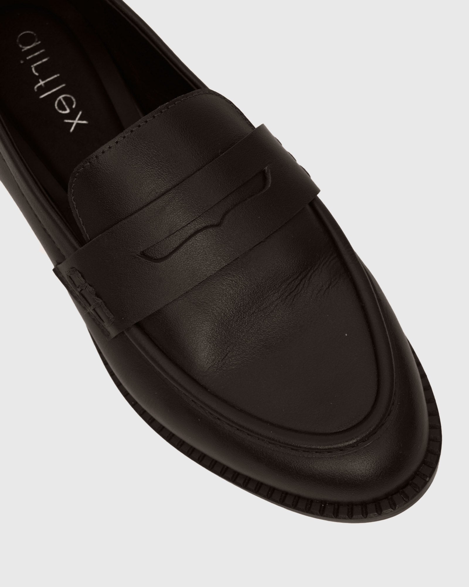 CASSIE Leather Penny Loafers