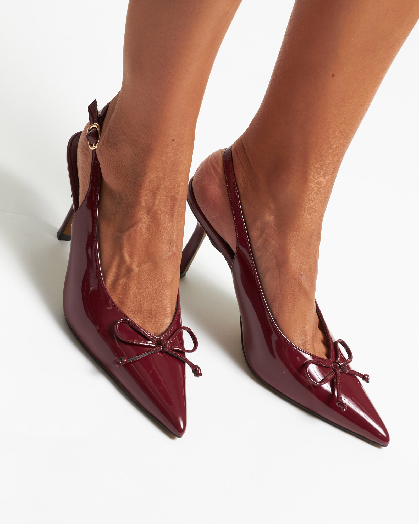 YVETTE Bow Slingback Stiletto Heels
