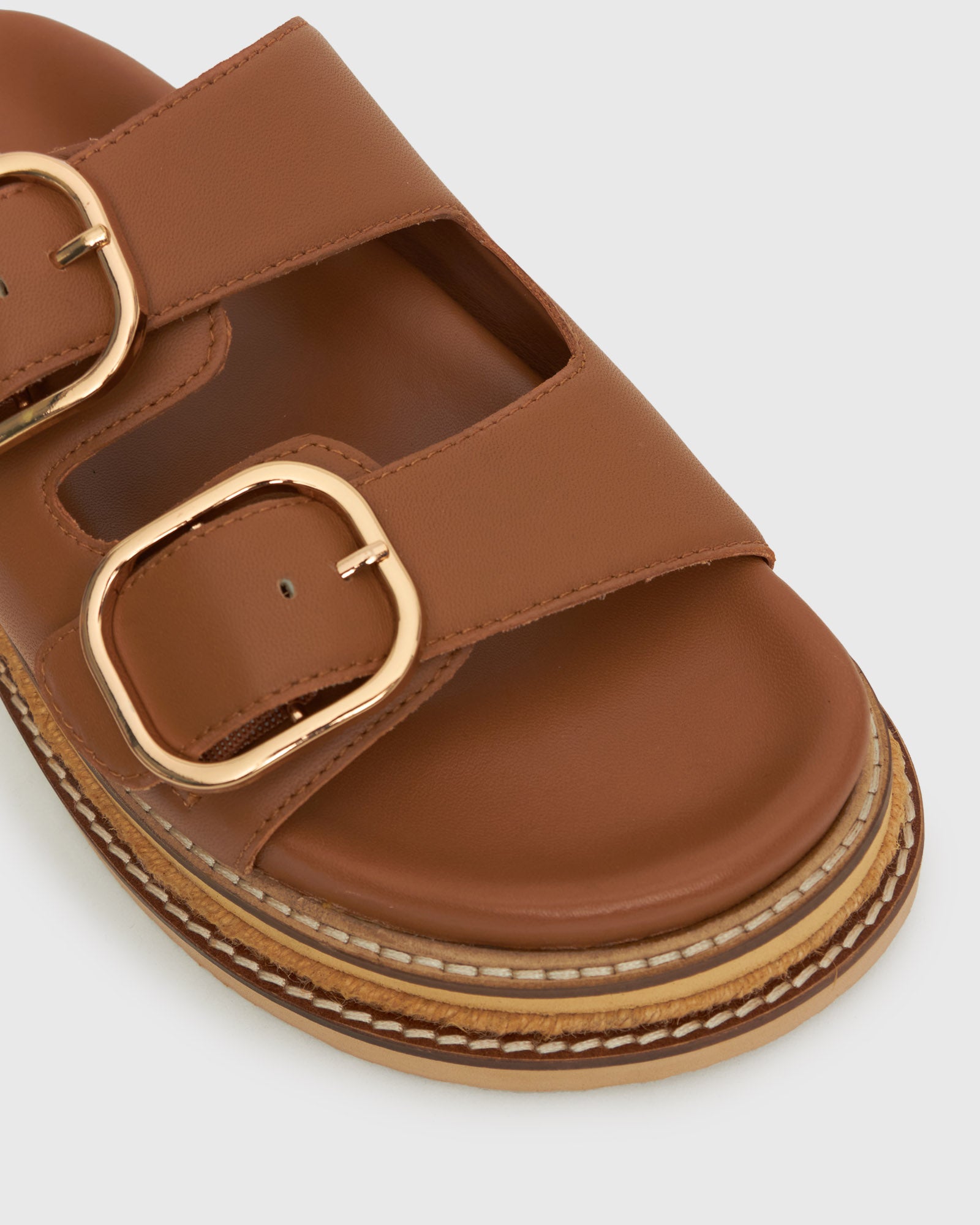 HARLAND Leather Flatform Slides