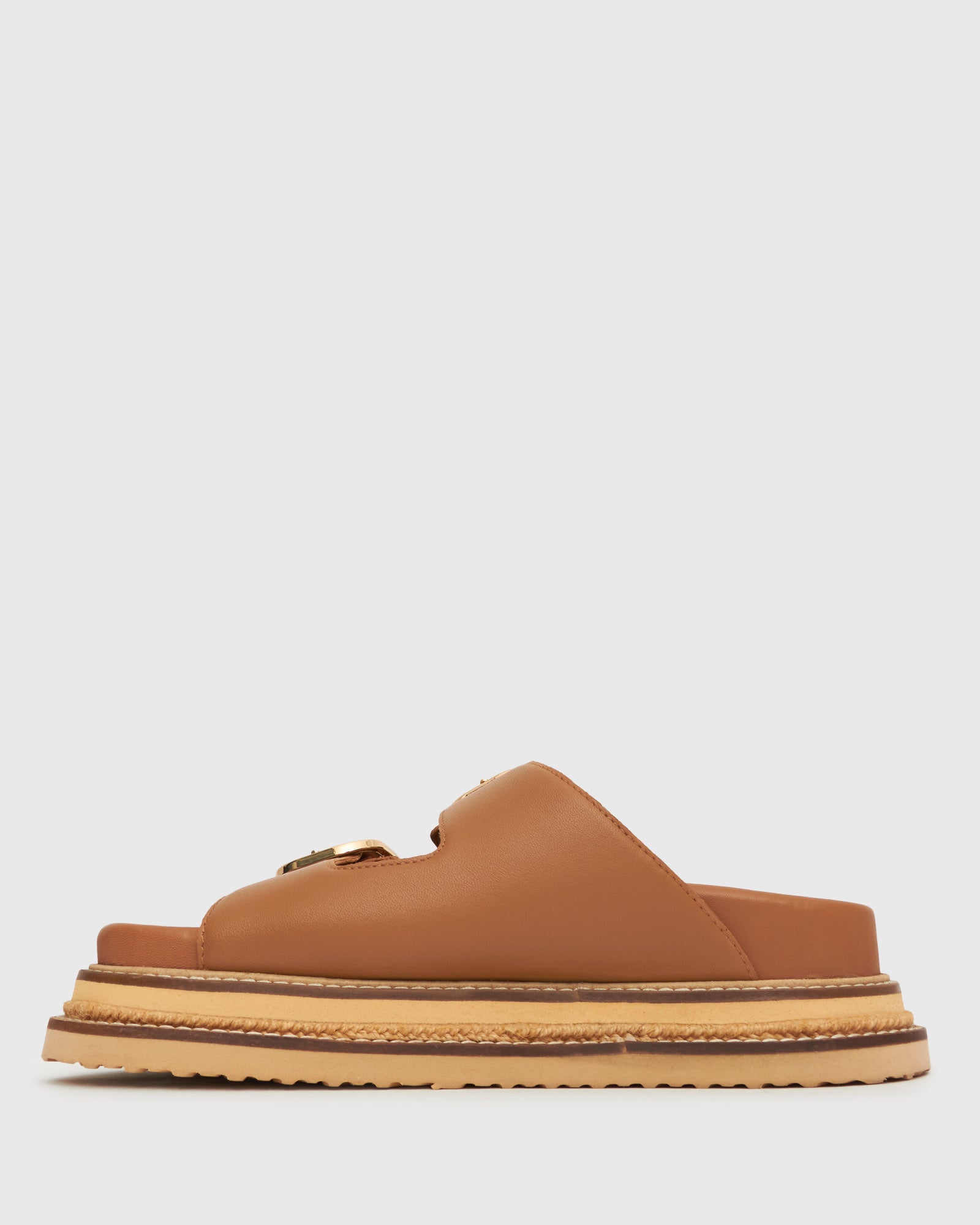 HARLAND Leather Flatform Slides