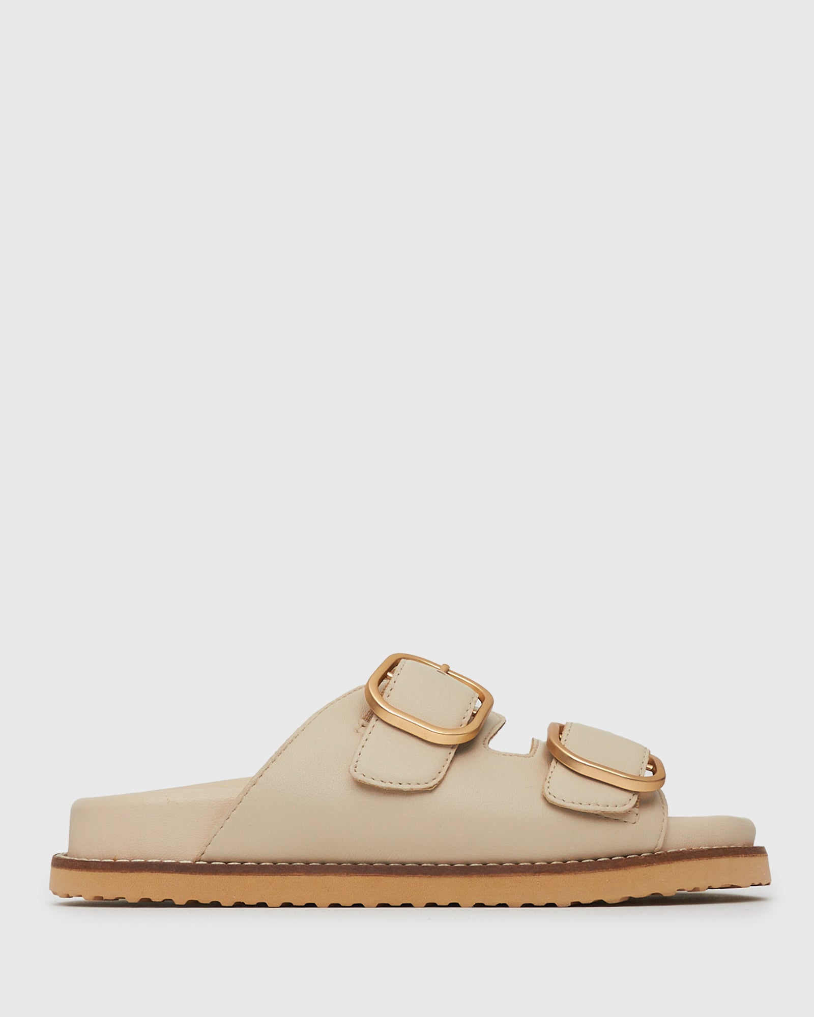 HUSH Leather Buckle Slides