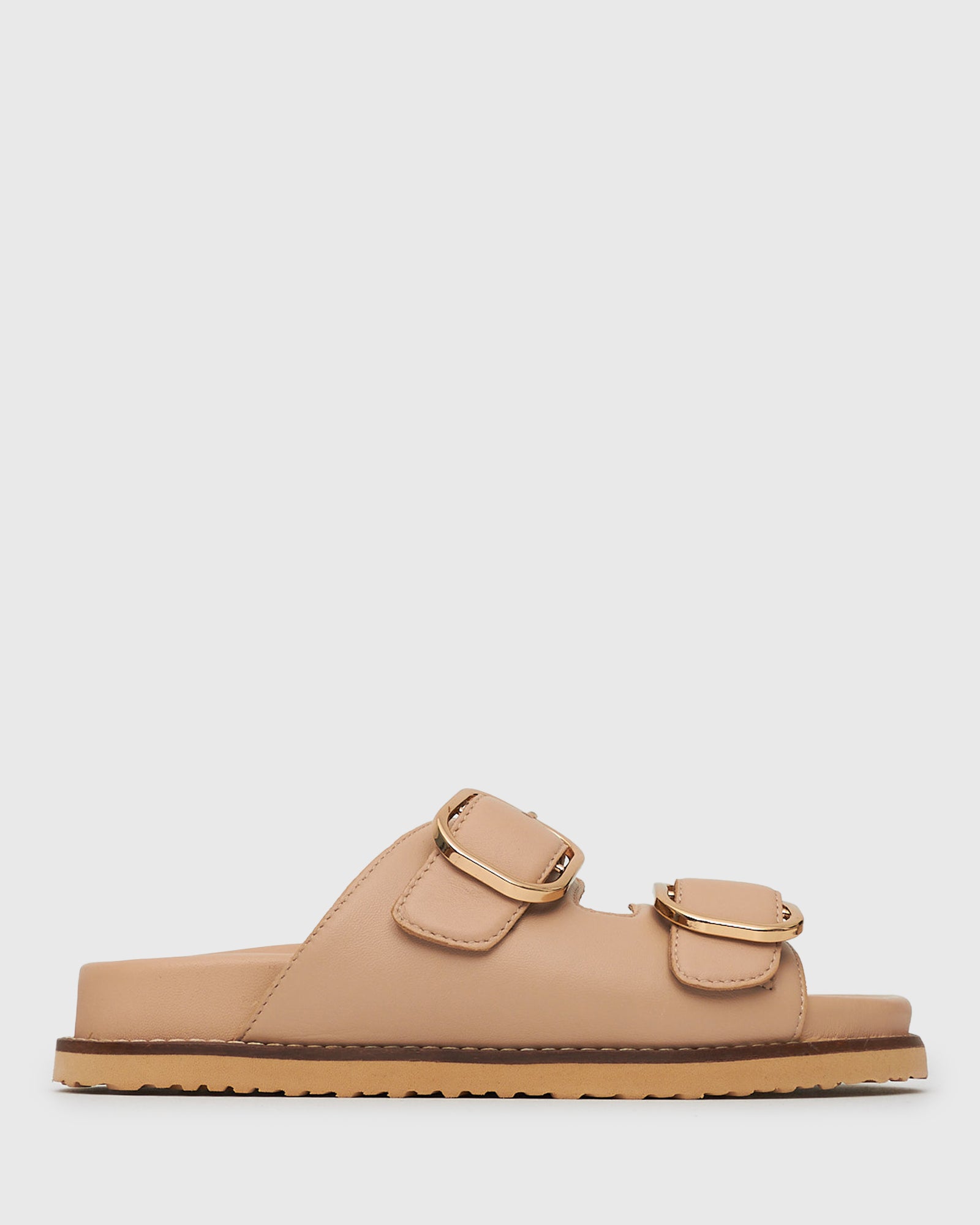 HUSH Leather Buckle Slides