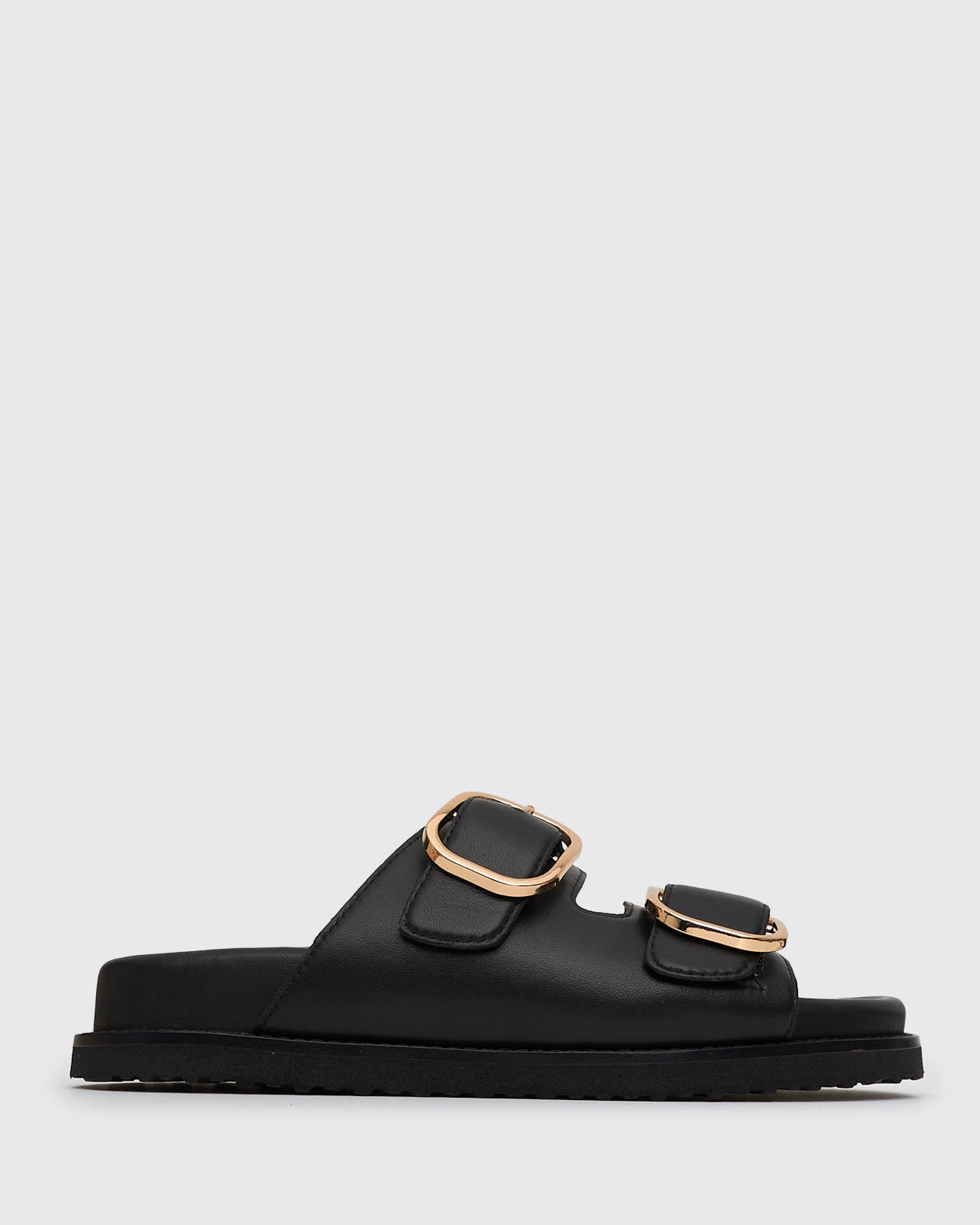 HUSH Leather Buckle Slides