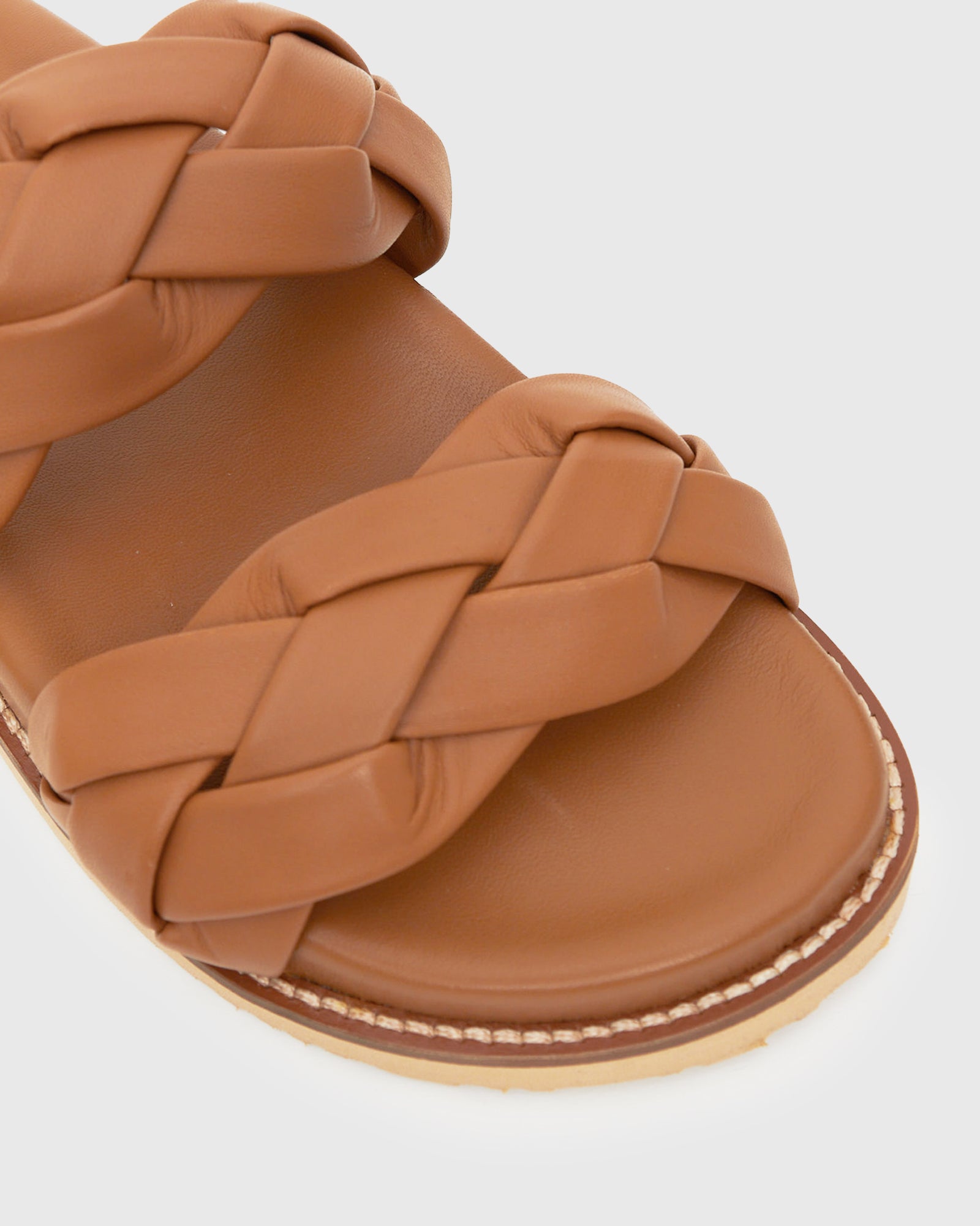 HAVANA Leather Braided Slides