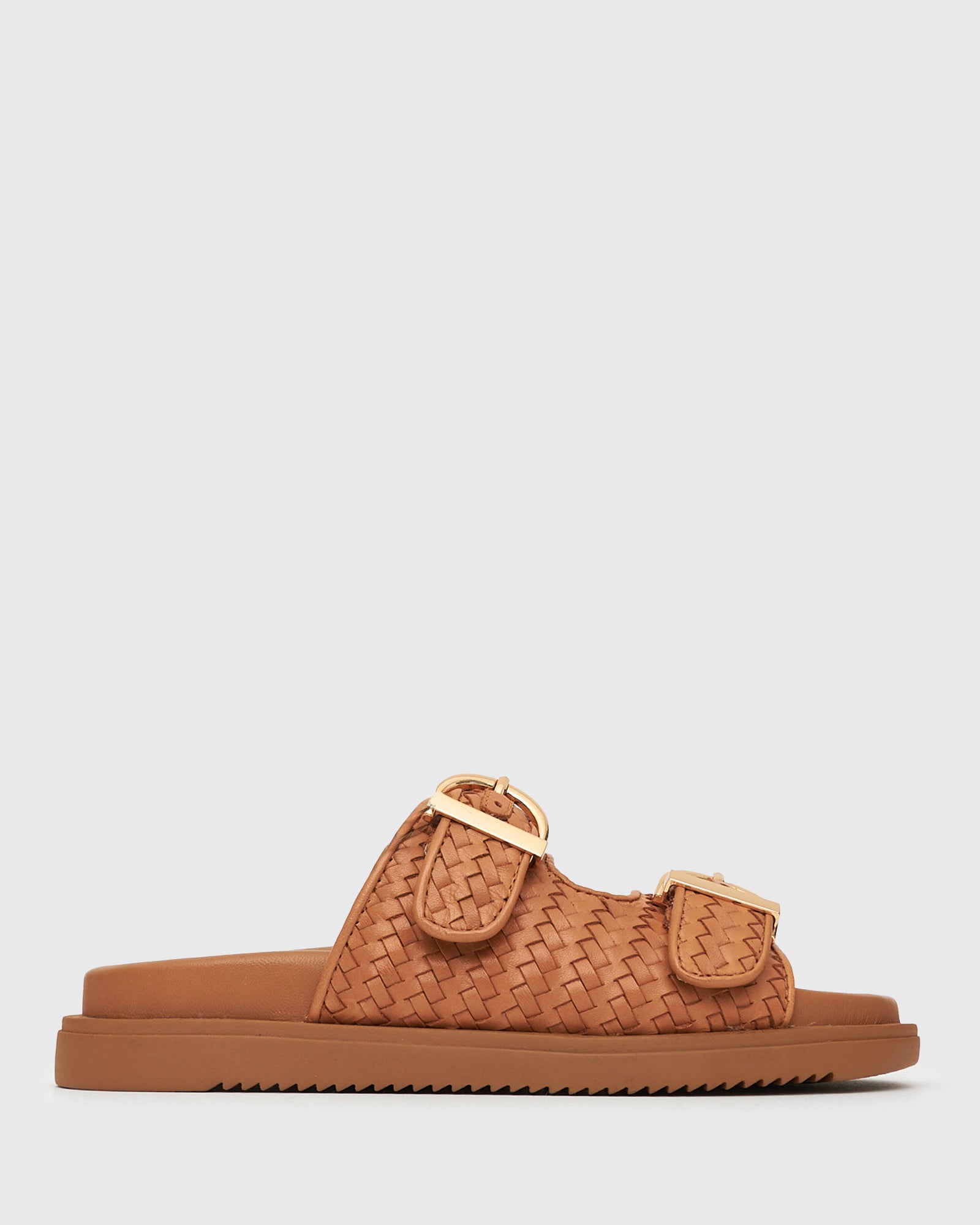 PRE-ORDER ASTAR Leather Woven Strap Footbed Slides