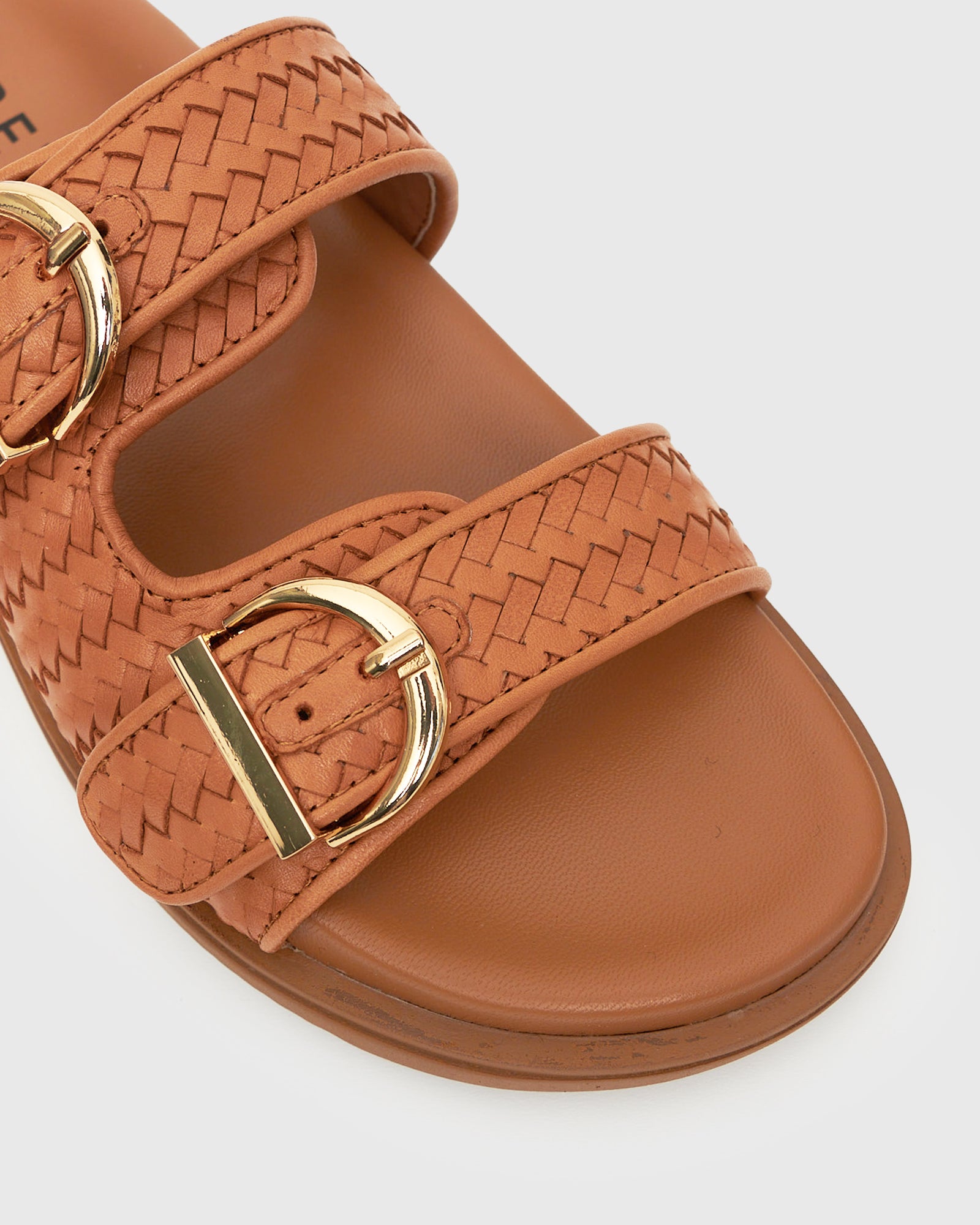 PRE-ORDER ASTAR Leather Woven Strap Footbed Slides