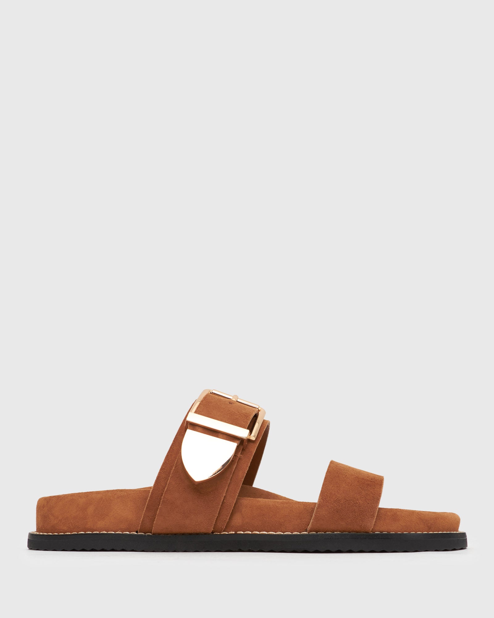 BYRON Double Strap Suede Sandals