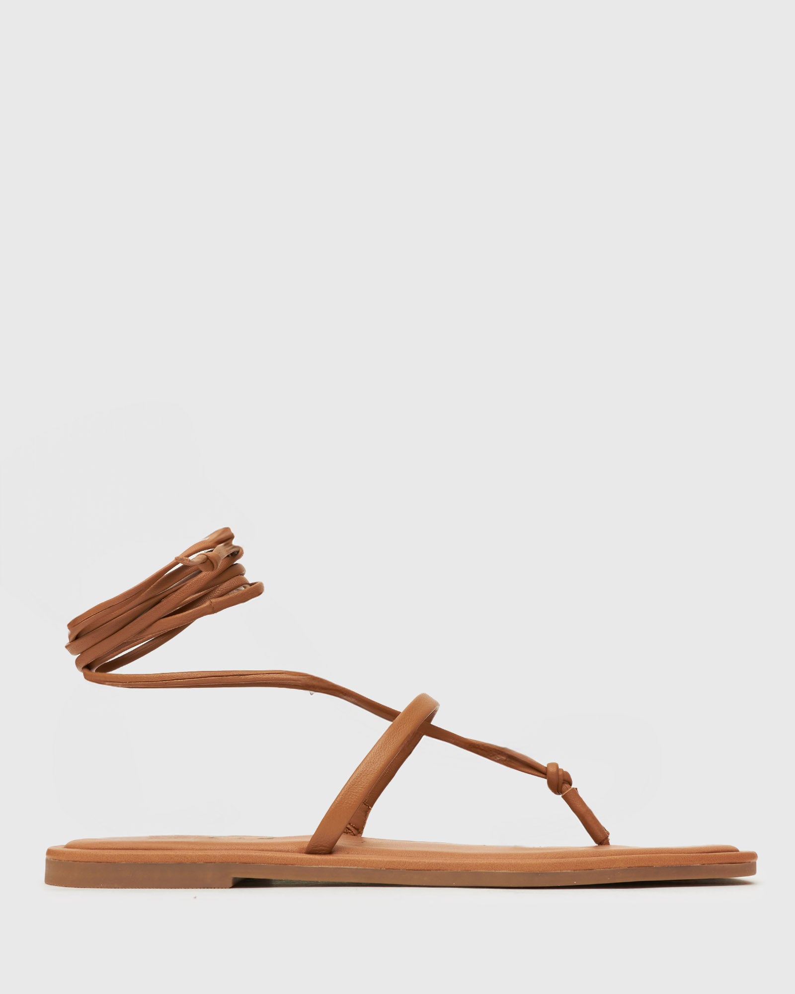 COVE Leather Strappy Flat Sandals