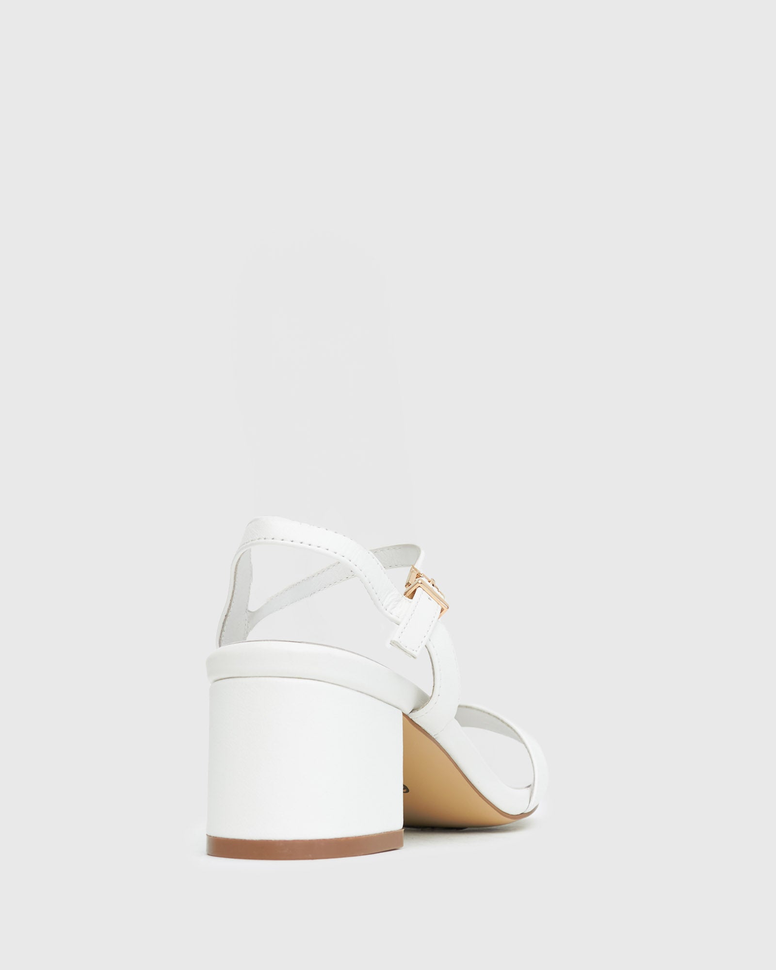 LIV Block Heel Leather Sandals