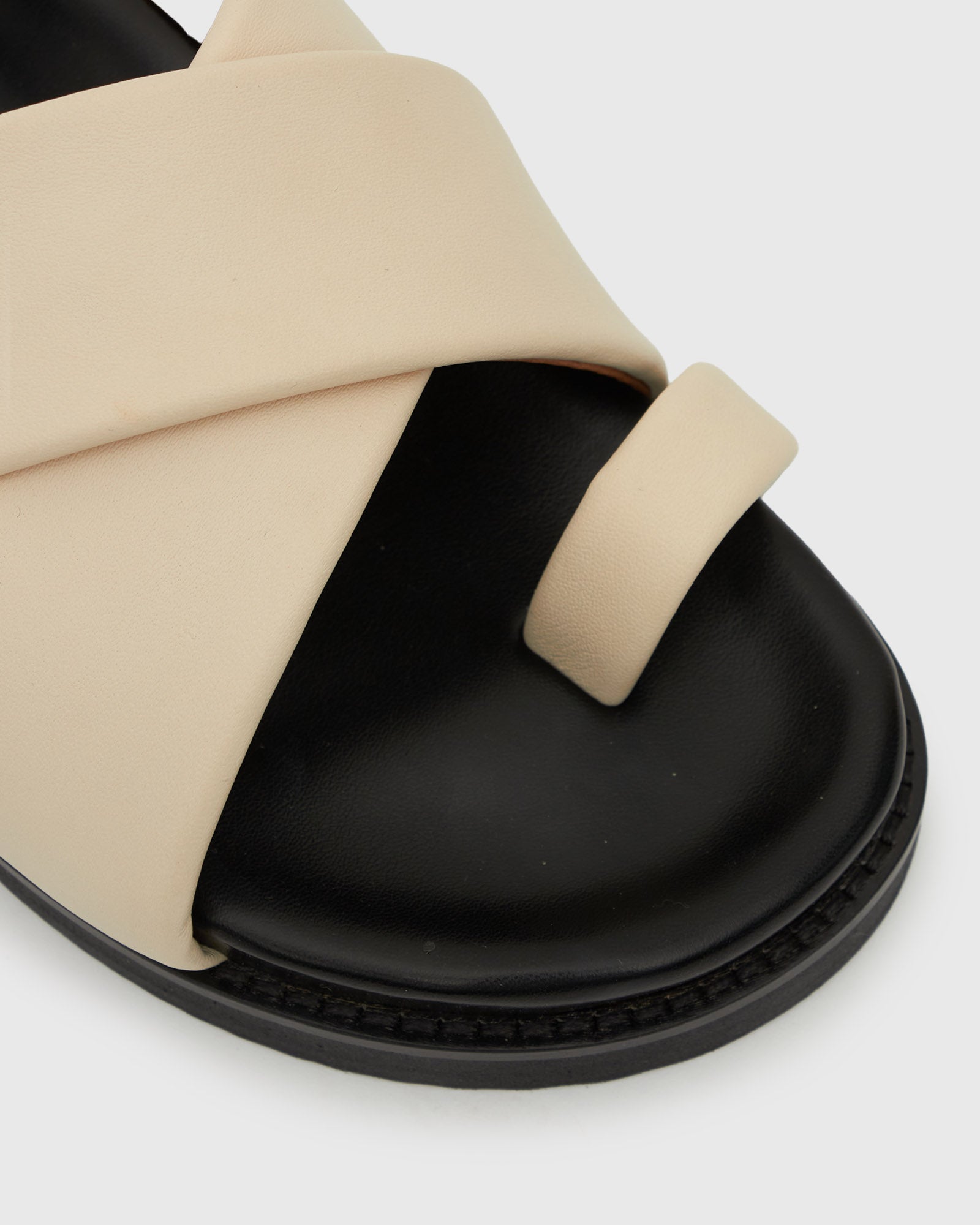PRE-ORDER BERMUDA Leather Crossover Slide Sandals