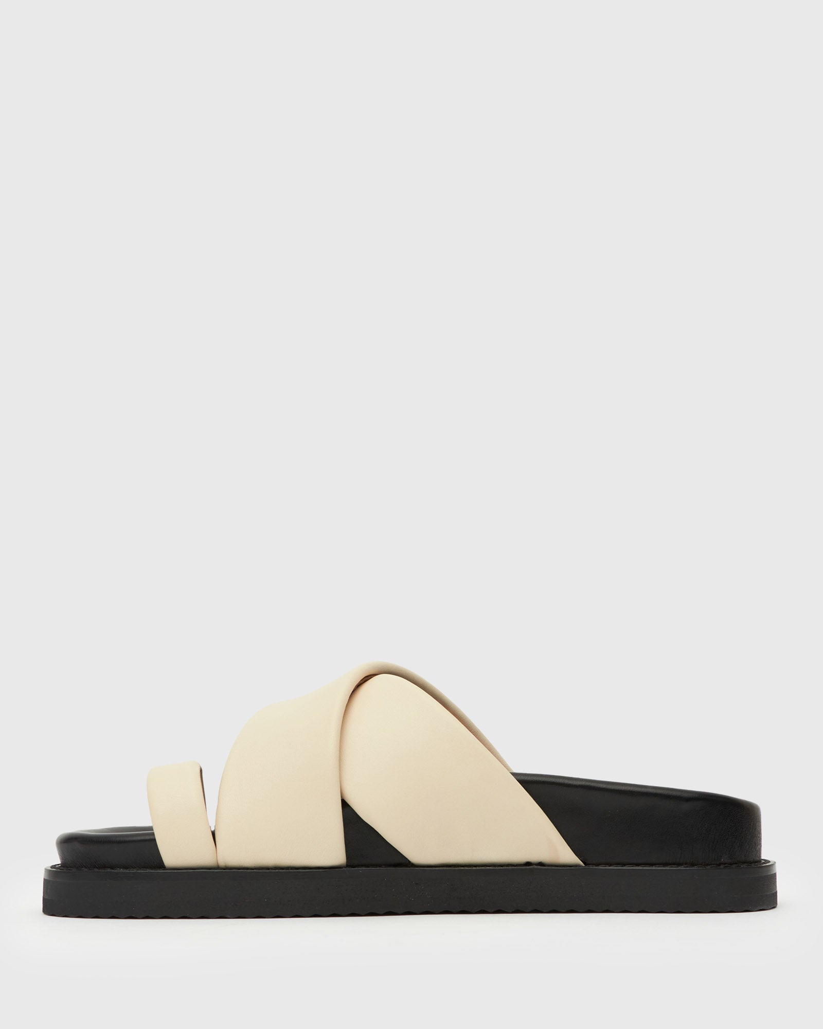 PRE-ORDER BERMUDA Leather Crossover Slide Sandals