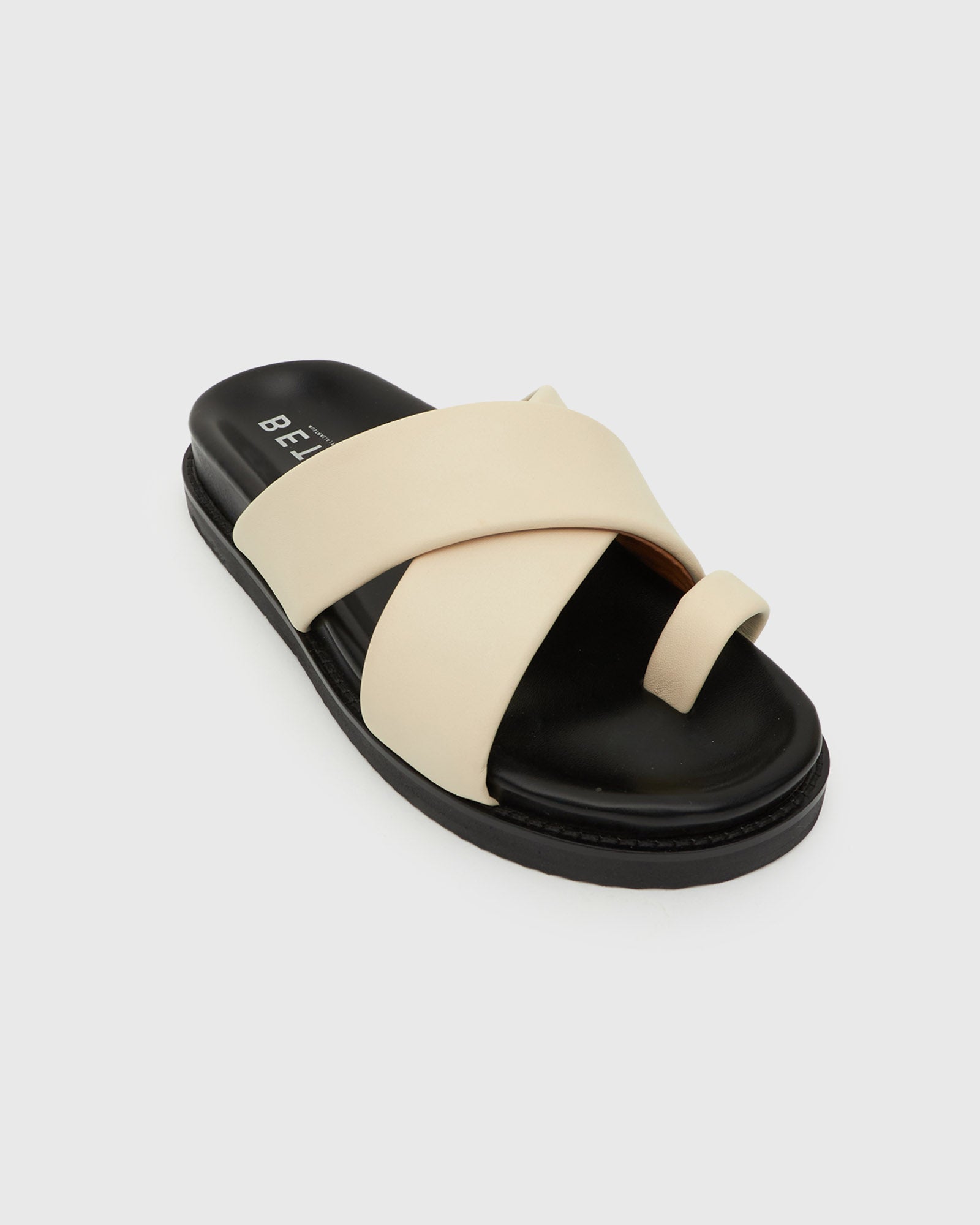 PRE-ORDER BERMUDA Leather Crossover Slide Sandals