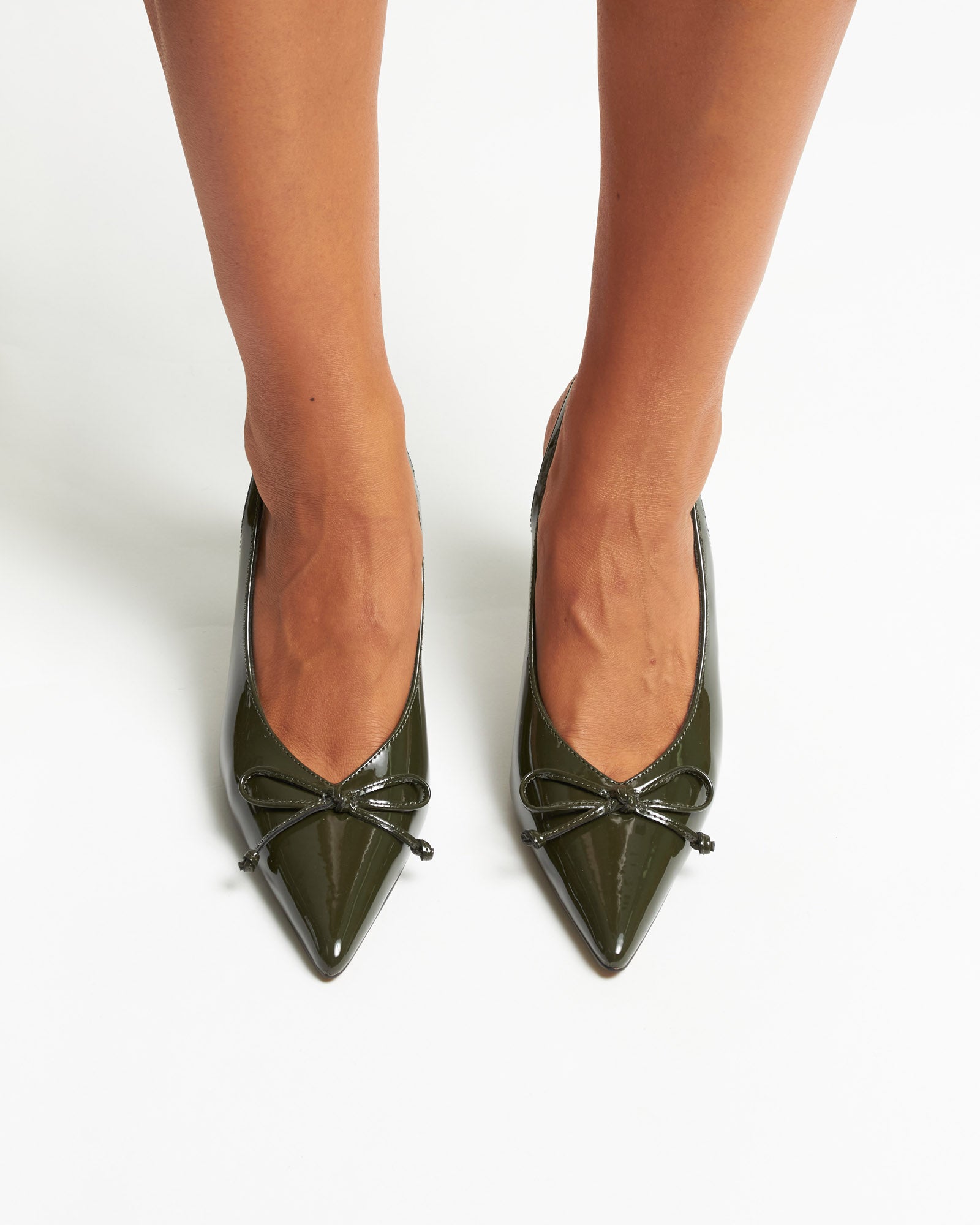 YVETTE Bow Slingback Stiletto Heels