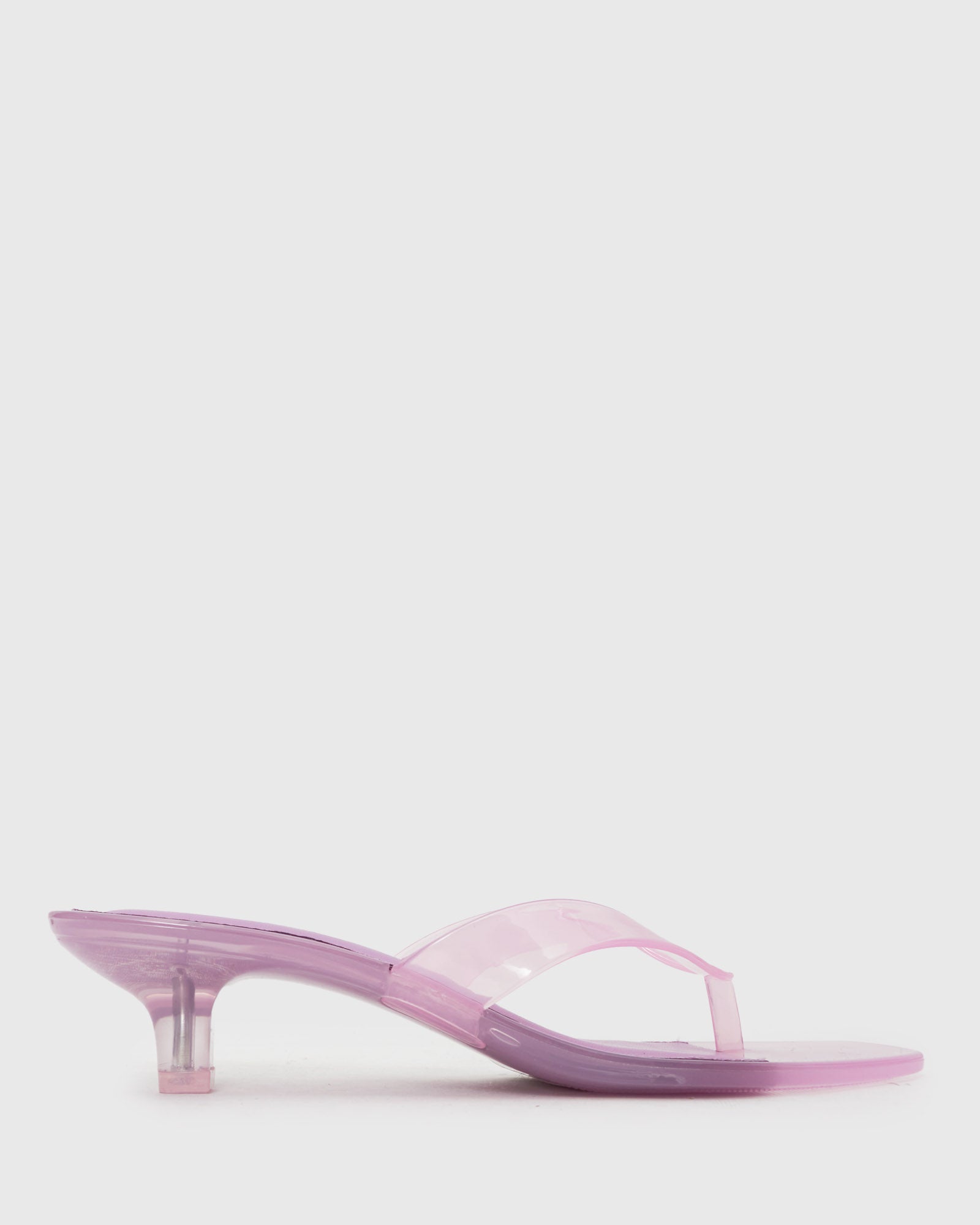 PRE-ORDER TYLA Jelly Kitten Heel Thong Sandals