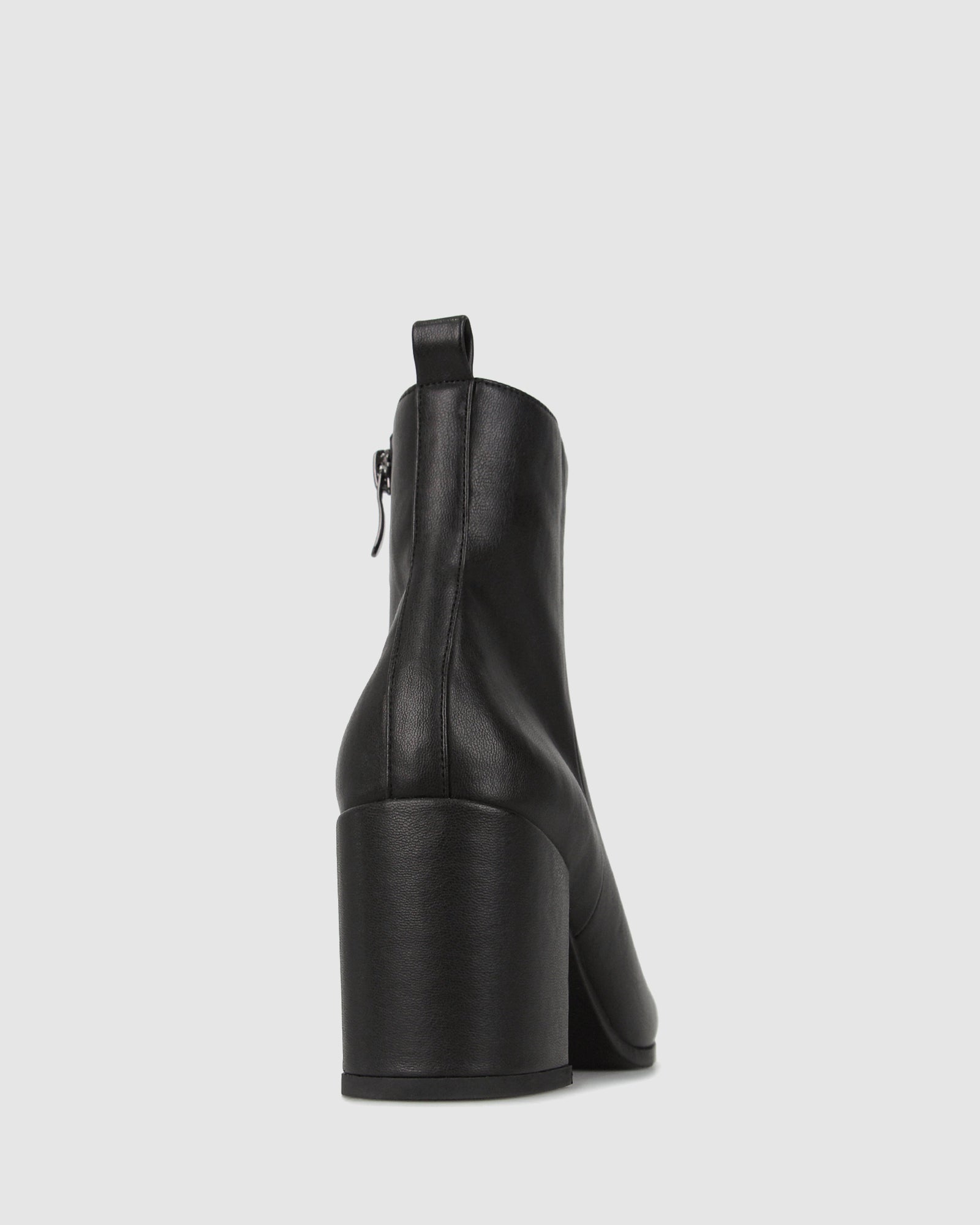 CHIA Vegan Point Toe Block Heel Boots