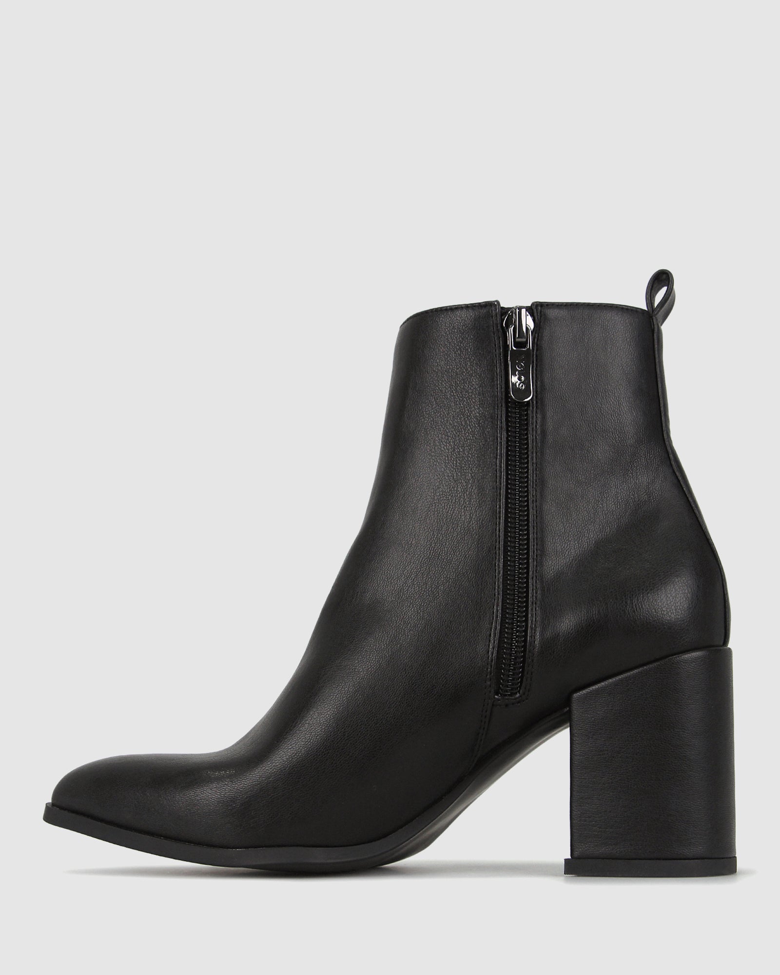 CHIA Vegan Point Toe Block Heel Boots