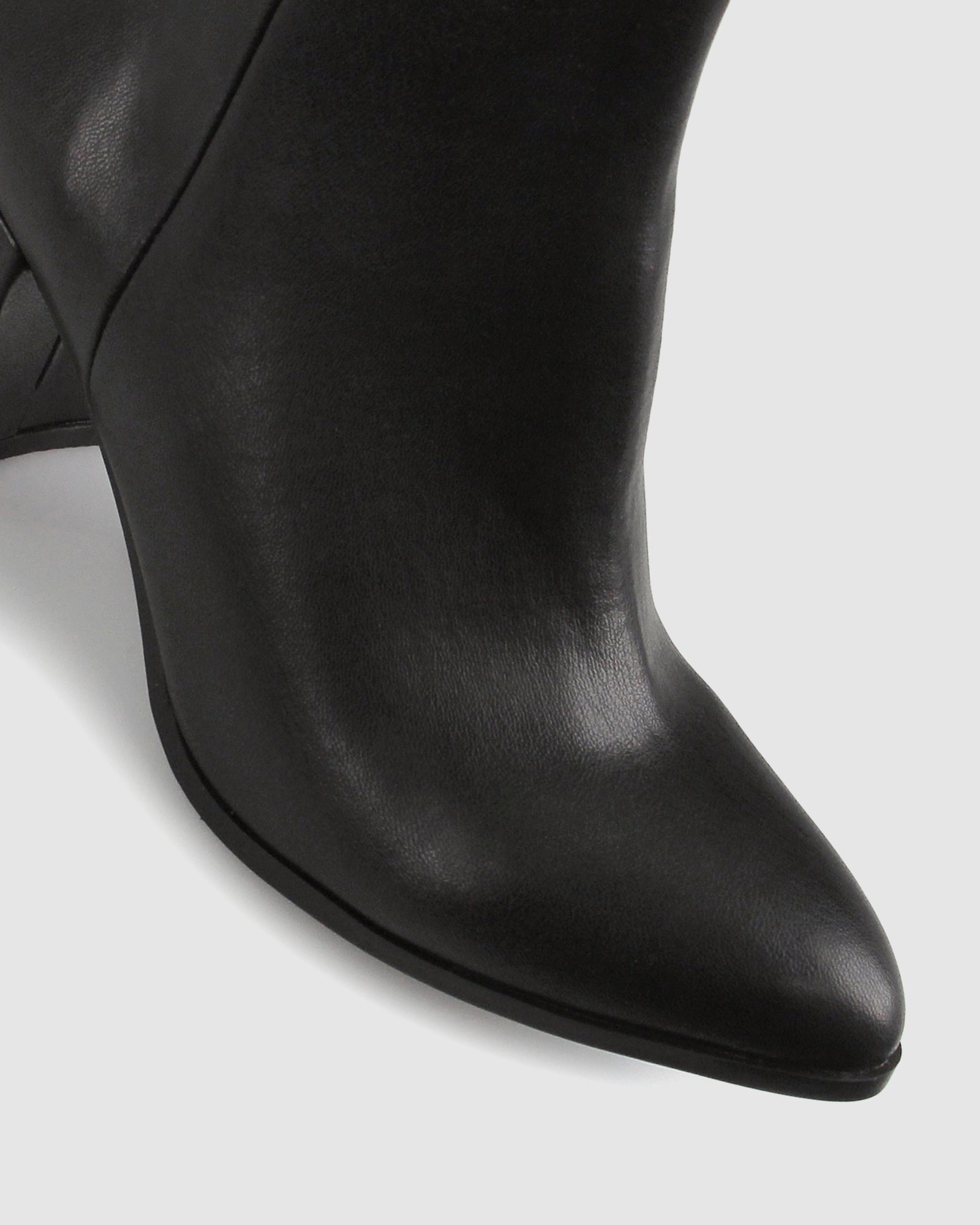 CHIA Vegan Point Toe Block Heel Boots