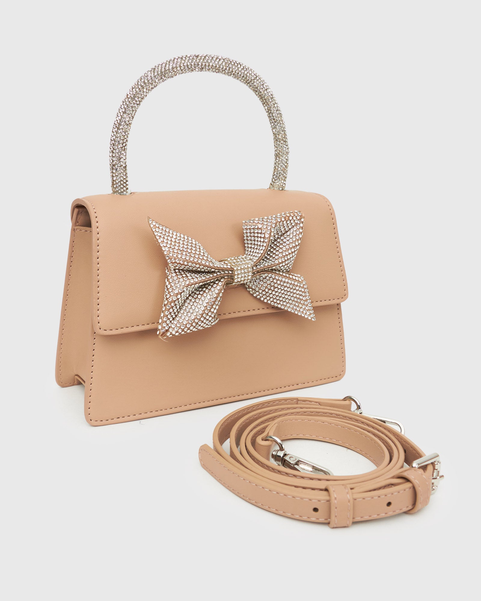 RITZ Diamante Bow Top Handle Bag